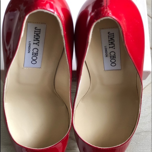 Jimmy Choo size 41 patent red heels - brand new - Picture 3 of 7
